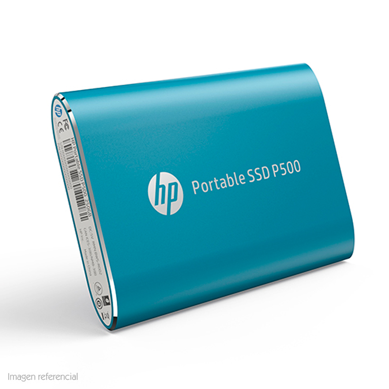 Disco duro externo en estado slido HP P500 Portable SSD 120GB USB 3.1 Gen 2 Tipo-C Azul