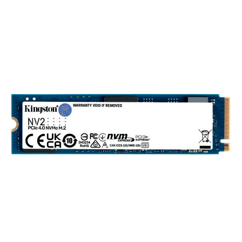 DISCO SOLIDO INTERNO KINGSTON NV2 , 500GB NVME M.2 2280 PCIE 4.0, 3500 MB/S LECTURA P/N: SNV2S/500G