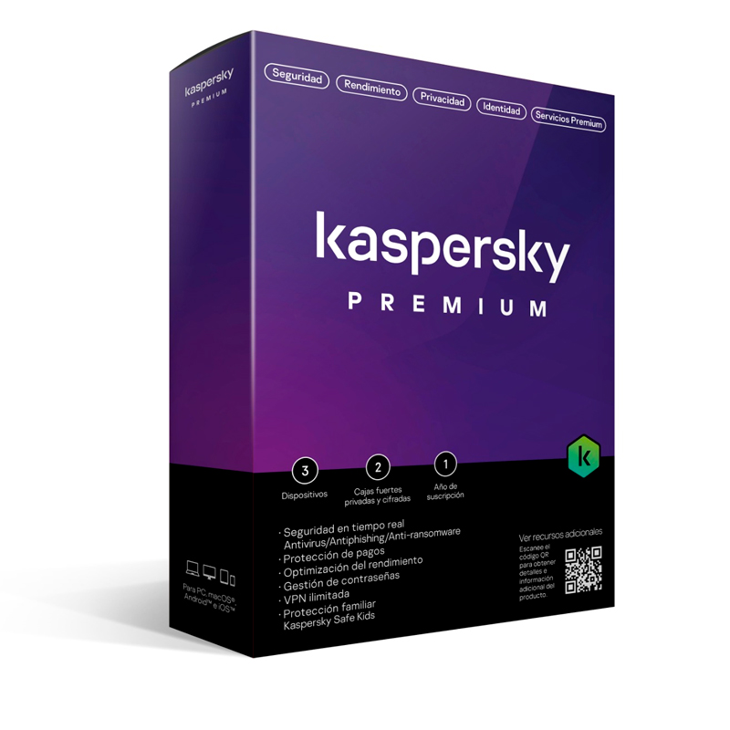 Kaspersky Premium Edition para unos 3 dispositivos Licencia de 1 ao