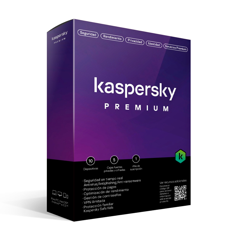Kaspersky Premium Edition para unos 10 dispositivos Licencia de 1 ao