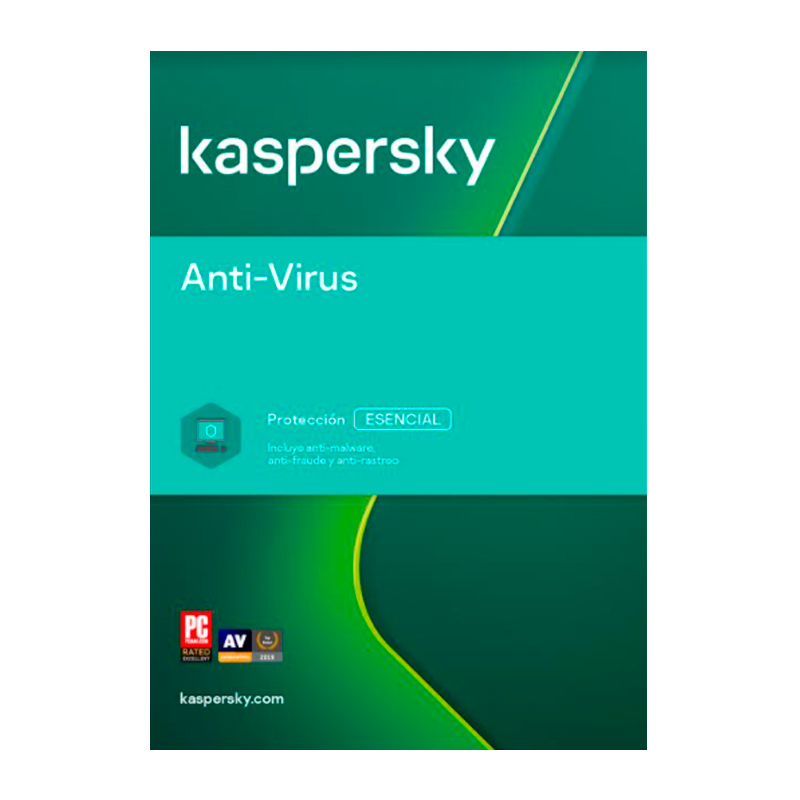 Software Kaspersky Anti-virus para 3 PCs Licencia 2 aos Producto Virtual.